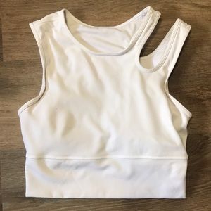 Lululemon white cut-out top